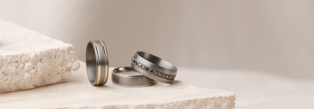 His & Hers Tantalum Ring - Luxe Wedding Rings