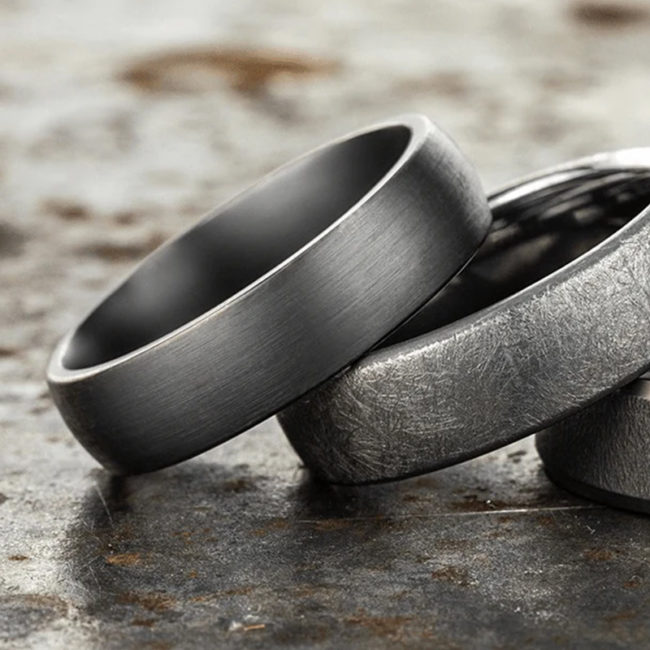 Zirconium Wedding Rings